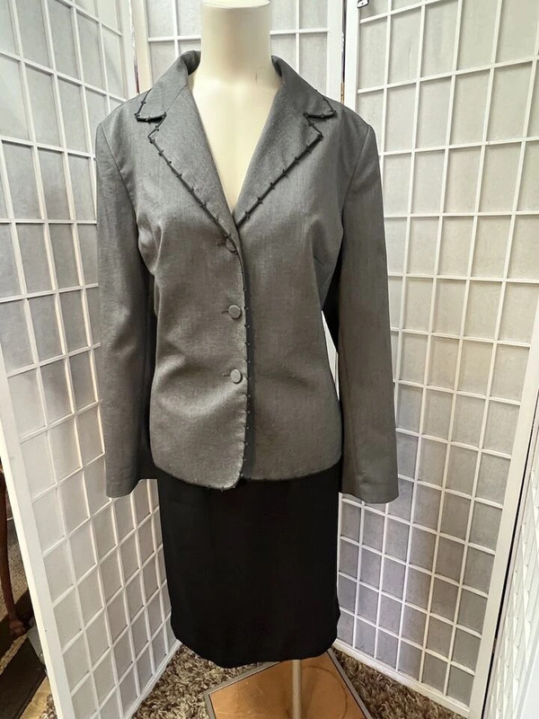Bennett/Charter Club,Woman,Skirts suits Classic,Jacket Gray,Skirt Black,Sz 14.! 3