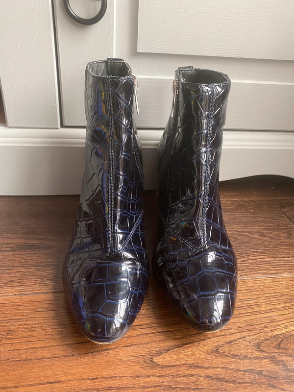 Topshop black sales patent boots