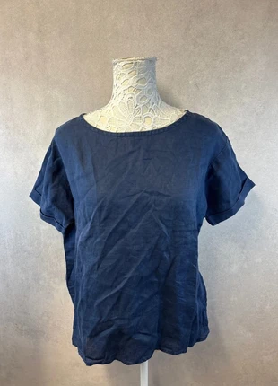 Blouse bleu marine effet lin – MNG Mango Taille M – Lot MI17, état: Très bon état, taille: M / 38 / 10, 7,60 €, 8,68 € Protection acheteurs (Pro) incluse