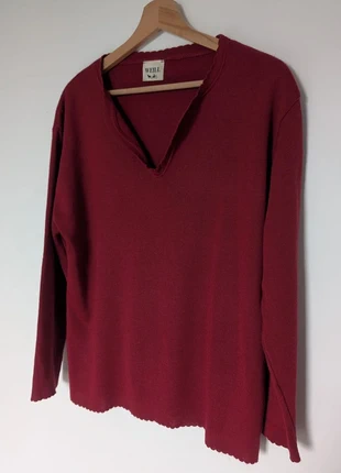 Pull rouge bordeaux Weill – laine & acrylique – Taille M, brand: WEILL, condition: Very good, size: M / 38 / 10, €15.00, €16.45 includes Buyer Protection