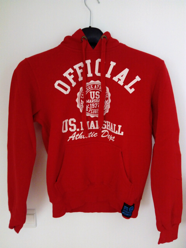 Sweat a capuche US Marshall rouge