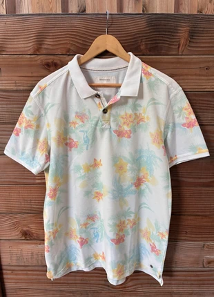 Polo manches courtes imprimé tropical Bonobo Jeans, marque: Bonobo, état: Très bon état, taille: XL, 4,00 €, 4,90 € Protection acheteurs incluse