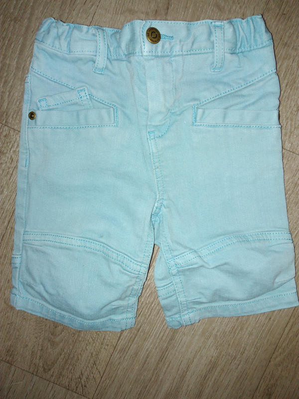 Short jean bleu turquoise 1