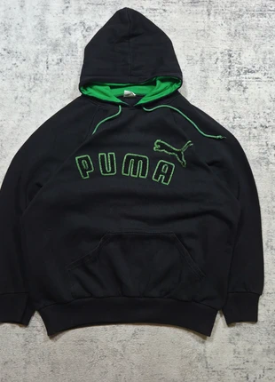 🐆 Sweat PUMA Vintage Noir Vert L Logo Brodé Y2K Old School, brand: Puma, condizioni: Ottime, taglia: L, €44.95, €47.90 include la Protezione acquisti Pro