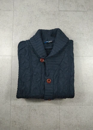 Gilet Bleu Torsade col roulé Laine Taille L #50, marke: Vintage Dressing, zustand: Sehr gut, größe: L / 40 / 12, 25,00 €, 26,95 € inklusive Vinted-Käuferschutz
