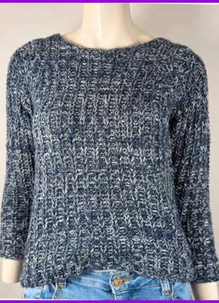Blue chunky knit sweater for women, cozy textured style, size S, brand: Vintage Dressing, condition: Very good, size: S / 36 / 8, €11.90, €13.20 includes Buyer Protection