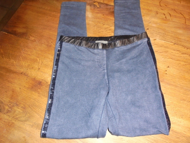 Legging Bleu avec strass - Taille 36 2