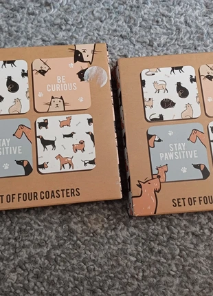 Set Of 8 Oxfam Coasters Cats and Dogs, condition: New with tags, £5.00, £5.70 includes Buyer Protection