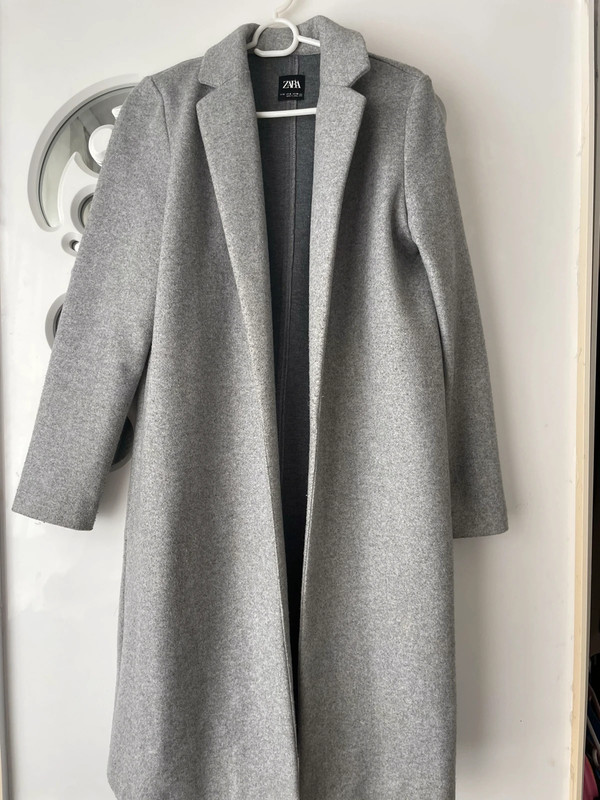 manteau zara gris long