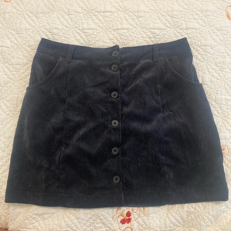 black corduroy skirt