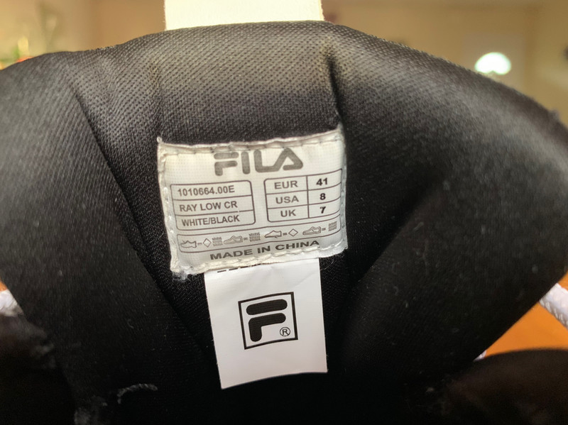 Fila ray blanc noir orange hot sale