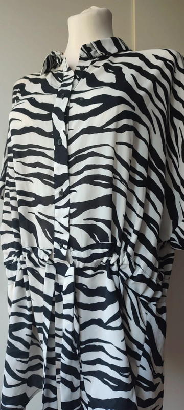 Bluzka narzutka zebra kimono sukienka koszula tunika 3