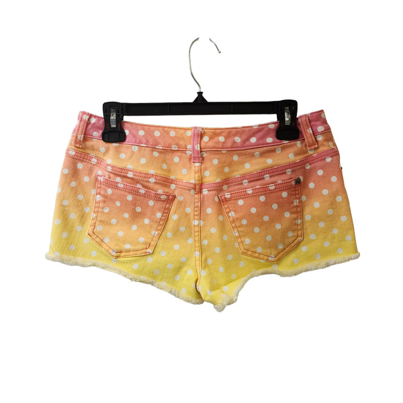 Victoria's Secret Pink Orange Yellow Ombre Polka Dot Jean Shorts Size 4 Low Rise 3