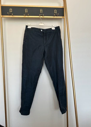 Vintage pantalon – zwart met subtiele donkerblauwe strepen, marque: Vintage Dressing, état: Très bon état, taille: M / 38 / 10, 7,99 €, 9,09 € Protection acheteurs incluse