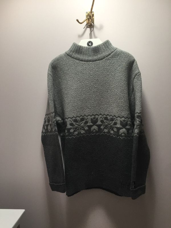 Gros pull d’hiver gris  1