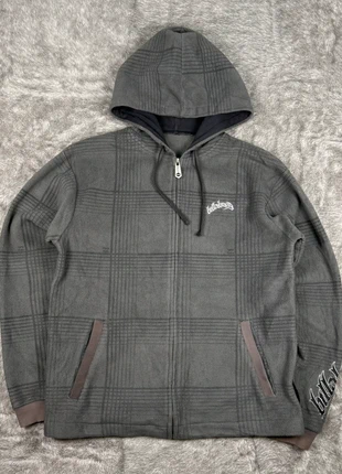 Vintage Billabong Fleece Hoodie Zip Grey Plaid Gothic Logo, marke: Billabong, zustand: Sehr gut, größe: L, 24,00 €, 25,90 € inklusive Vinted-Käuferschutz