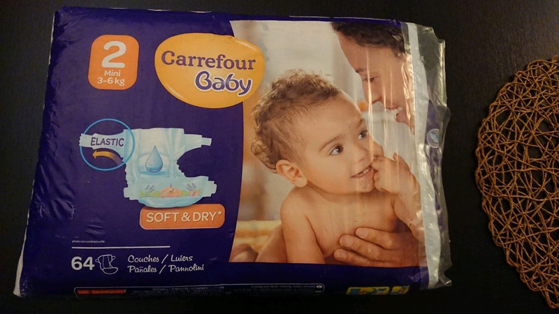 Couches taille 2 : 3-6 kg CARREFOUR BABY