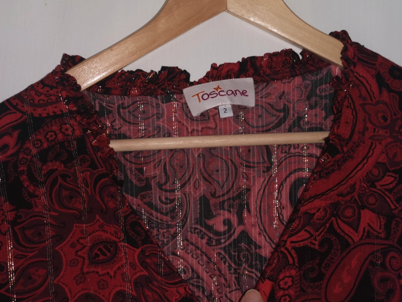 Robe longue mi longue rouge Toscane Vinted