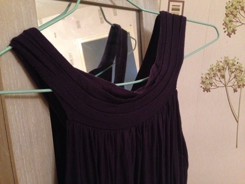 robe violette col rond 3