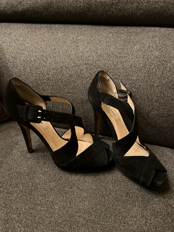 Black suede deals evening shoes