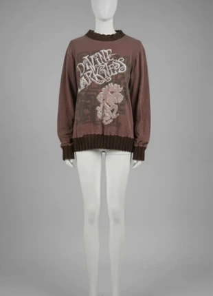 Felpa Oversize Vintage Stampa Grafica "Divine Darkness" | CHV | L/44, marque: Vintage Dressing, état: Très bon état, taille: L / 40 / 12, 6,00 €, 7,00 € Protection acheteurs incluse