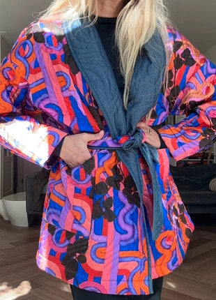 Quilted Kimono Blandat 100 Silk, merk: Blandat, staat: Nieuw zonder prijskaartje, maat: Universele maat, € 200,00, € 210,70 inclusief Kopersbescherming