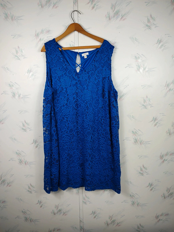 Charming Charlie Blue Lace Dress 1