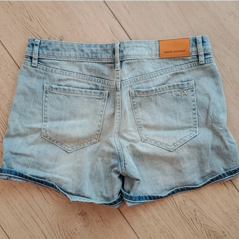 Armani Exchange High Rise Denim Shorts Size 25 2