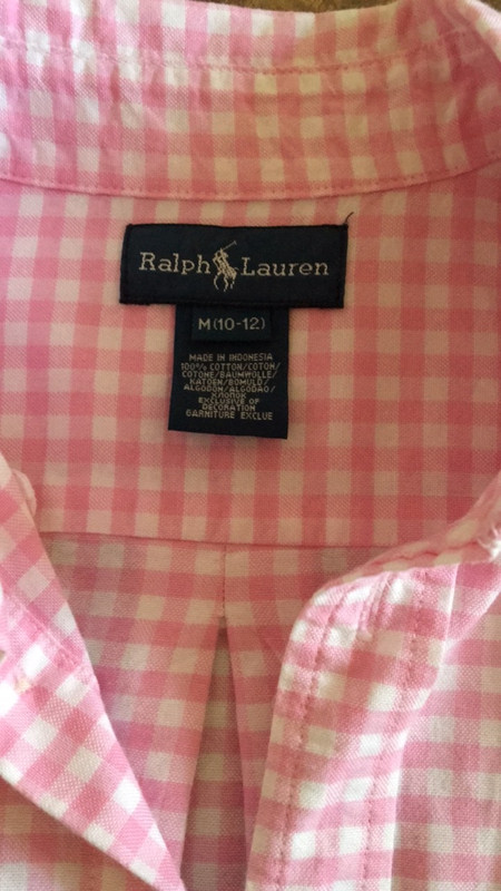 Chemise Garcon Ralph Lauren Rose A Carreaux Vinted