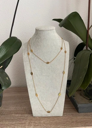 Collier sautoir tendance doré en acier inoxydable, brand: Tendance, condition: Very good, €13.50, €14.88 includes Buyer Protection Pro