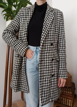 Blazer pied de poule Stradivarius, marca: Stradivarius, estado: Muy bueno, tamaño: XS / 34 / 6, 15,00 €, 16,45 € Protección al comprador incluida