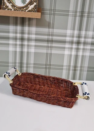 Plateau bois anses porcelaine shabby chic campagne chic vintage, brand: Shabby Chic, condition: Very good, €8.00, €9.10 includes Buyer Protection