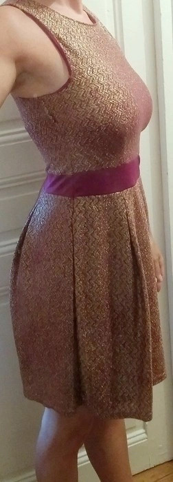 robe de soirée violette et or 1