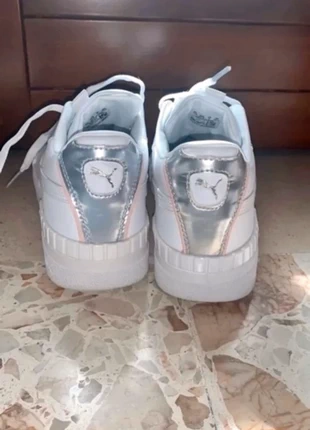 Sneakers scarpe puma cali argento silver 37.5 pelle bianca argento rosa nuove spedizione gratis, marque: Puma, état: Très bon état, taille: 37.5, 39,90 €, 42,60 € Protection acheteurs incluse