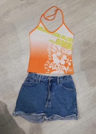 Joli top d'été à nouer au cou taille S, état: Très bon état, taille: S / 36 / 8, 2,00 €, 2,80 € Protection acheteurs incluse