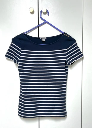 Blue and white T-shirt, marke: H&M, zustand: Neu, größe: S / 36 / 8, 5,00 €, 5,95 € inklusive Vinted-Käuferschutz