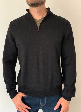 Pull col camionneur noir laine vierge, merk: FIUME, staat: Heel goed, maat: M, € 10,00, € 11,20 inclusief Kopersbescherming