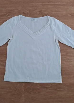 Sweat branca com manga 3/4, N42, marca: Fórmula Joven, estado: Muy bueno, tamaño: XL / 42 / 14, 6,00 €, 7,00 € Protección al comprador incluida