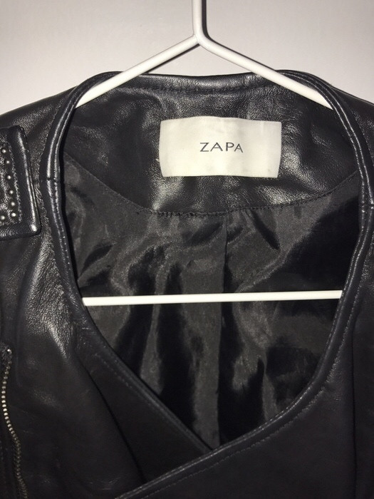 Veste en cuir noir ZAPA 4