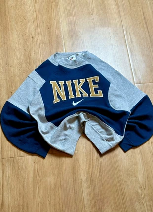 Sweat-Shirt Nike Vintage Made in USA Rework | Bleu Marine / Gris | Taille S, brand: Nike, condition: Very good, size: S / 36 / 8, €37.90, €40.50 includes Buyer Protection