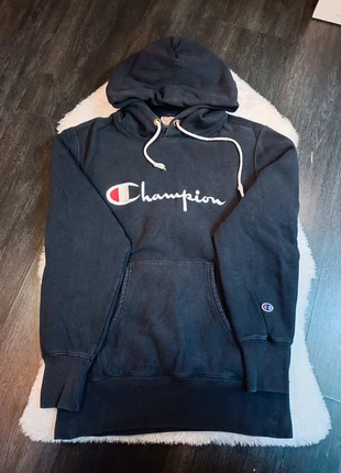 Pull à capuche Champion bleu marine coton - taille L, staat: Heel goed, maat: L, € 12,00, € 13,30 inclusief Kopersbescherming