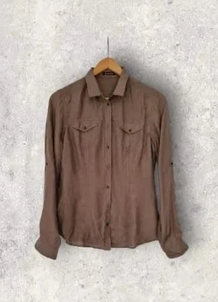 Chemise en soie Massimo Dutti marron taille 38, brand: Massimo Dutti, condition: New without tags, size: M / 38 / 10, €15.00, €16.45 includes Buyer Protection