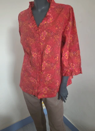 Corsage volants fleuri XXXL 46, état: Très bon état, taille: XXXL / 46 / 18, 5,00 €, 5,95 € Protection acheteurs incluse