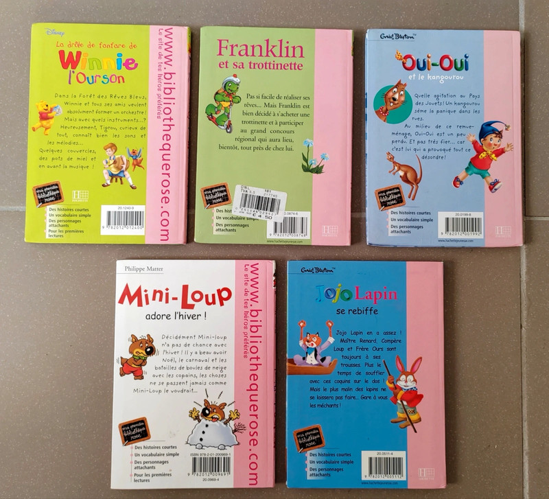 Lot 5 livres - Ma première bibliothèque rose - Mini-loup, Winnie l'ourson, franklin ect.. - photo numéro 5