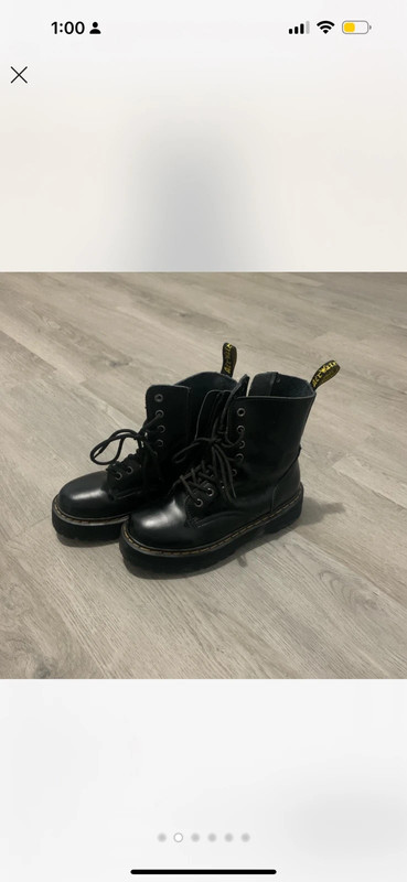 Black dr martens combat boots 4