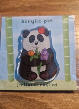 Panda with flowers, merk: JmHandcrafted, staat: Nieuw met prijskaartje, € 5,00, € 5,95 inclusief Kopersbescherming