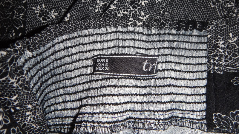Robe bustier patchwork grise et noire Zara TRF S 3