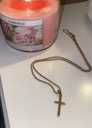 Gold plated cross necklace, condition: New with tags, £10.00, £11.20 includes Buyer Protection