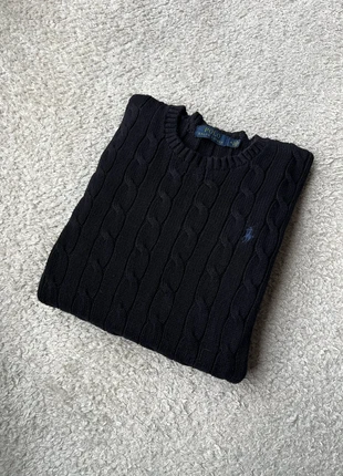 Pull Ralph Lauren Torsadé Col Rond Noir, marque: Ralph Lauren, état: Très bon état, taille: M, 49,00 €, 52,15 € Protection acheteurs (Pro) incluse