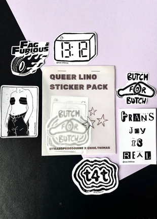 Queer Lino Sticker Pack, condition: New with tags, €6.00, €7.00 includes Buyer Protection